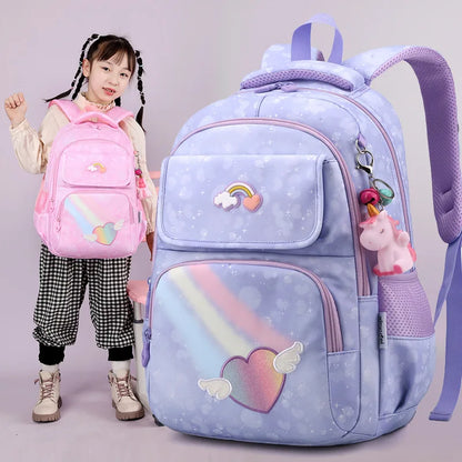 Large-Capacity Princess Nylon School Backpack