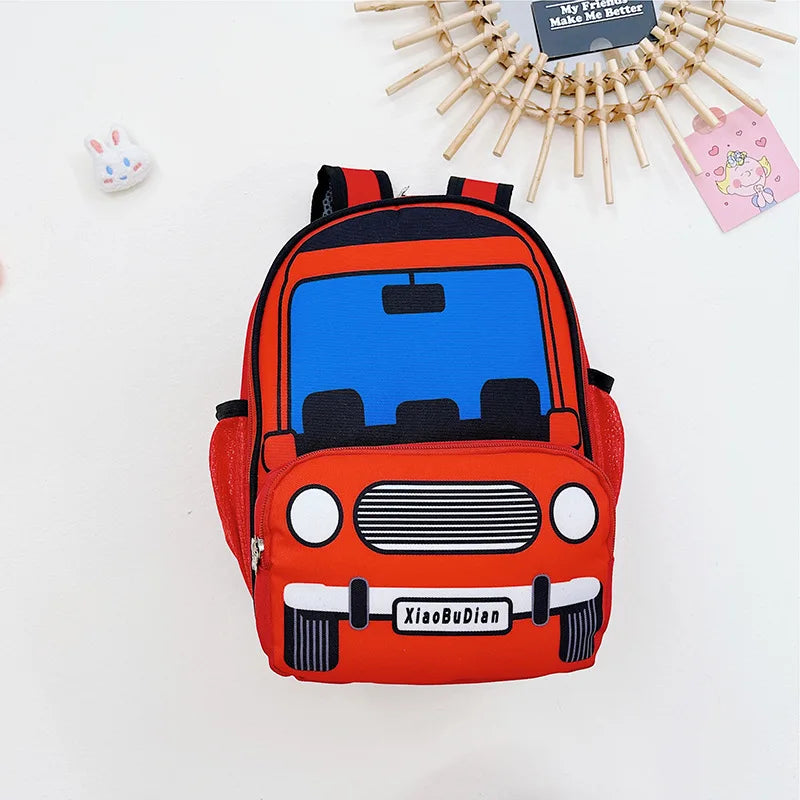 Kids’ Cute School Bags – Police Car Pattern Backpack for Boys & Girls