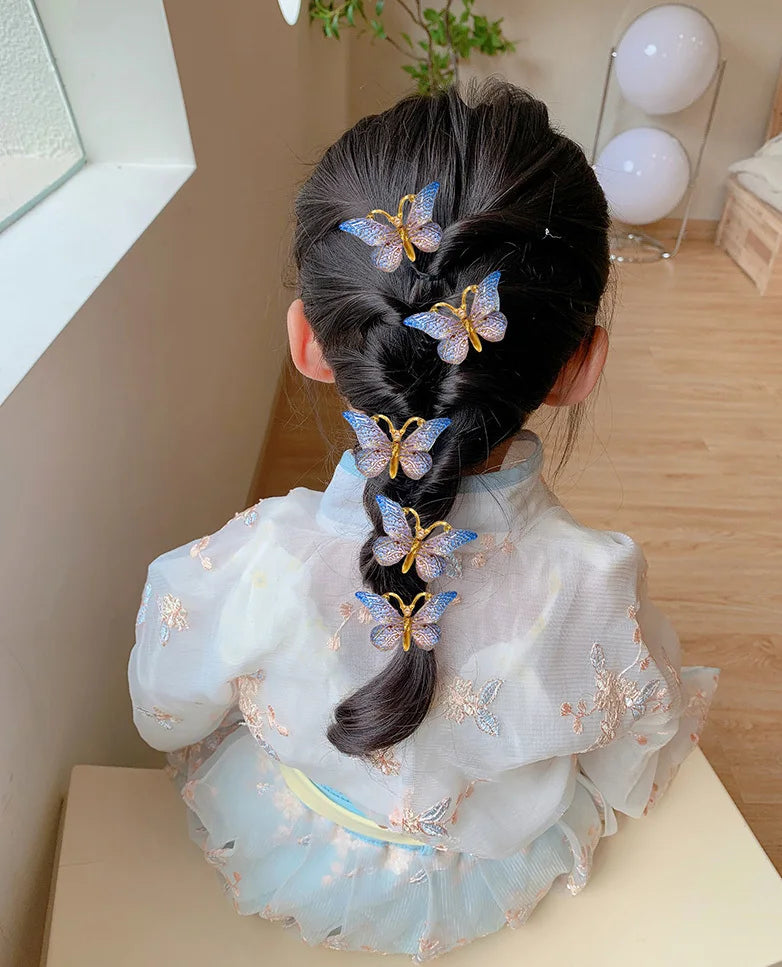 5 pcs Sweet Stereoscopic Gradient Baby Hairpins