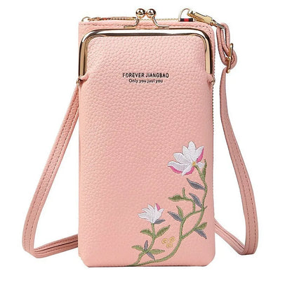 New Women’s Crossbody Bag – PU Leather Embroidery Messenger Purse