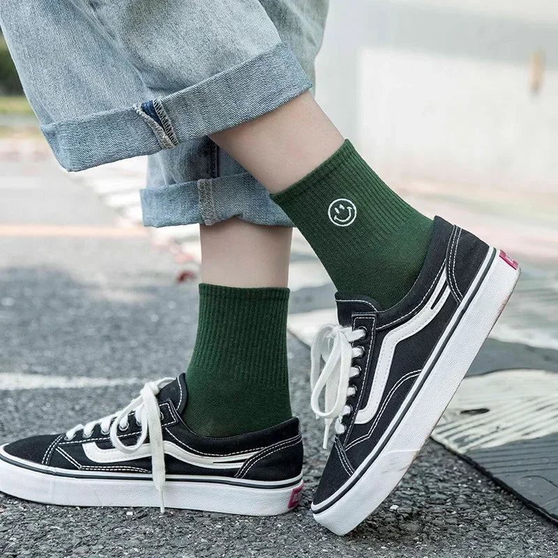 Happy Streetwear Cotton Woman Sock