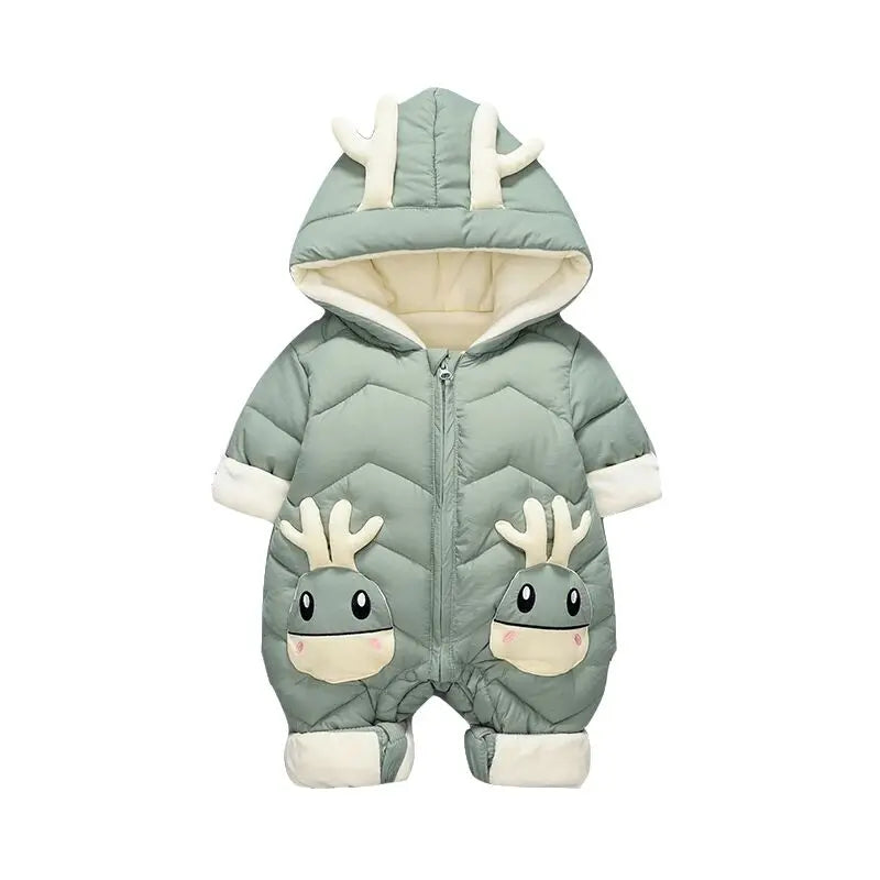 Baby Winter Snowsuit - Plus Velvet Thick Jumpsuit for Infants and Toddlers