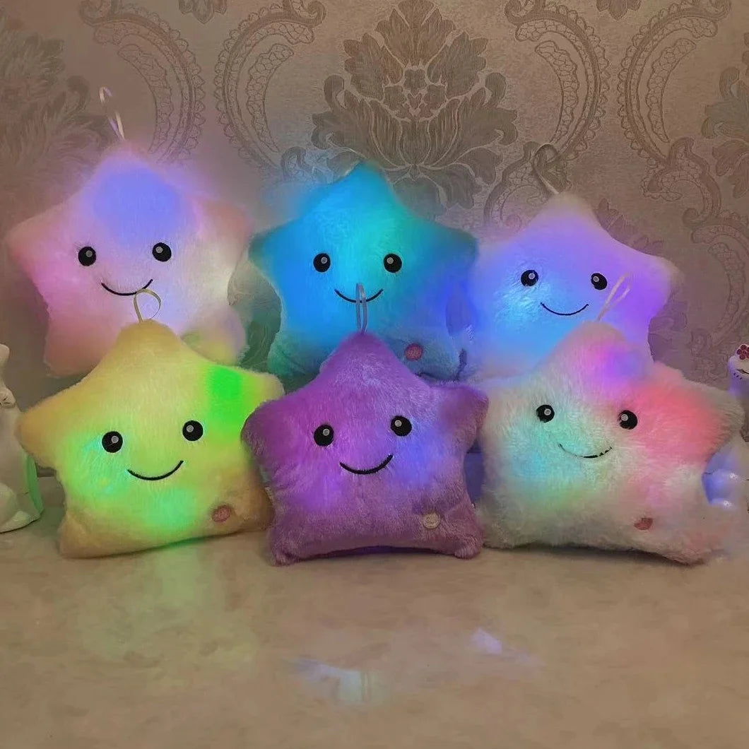 Luminous Star Pillow | Glowing Plush Toy & Colorful LED Cushion