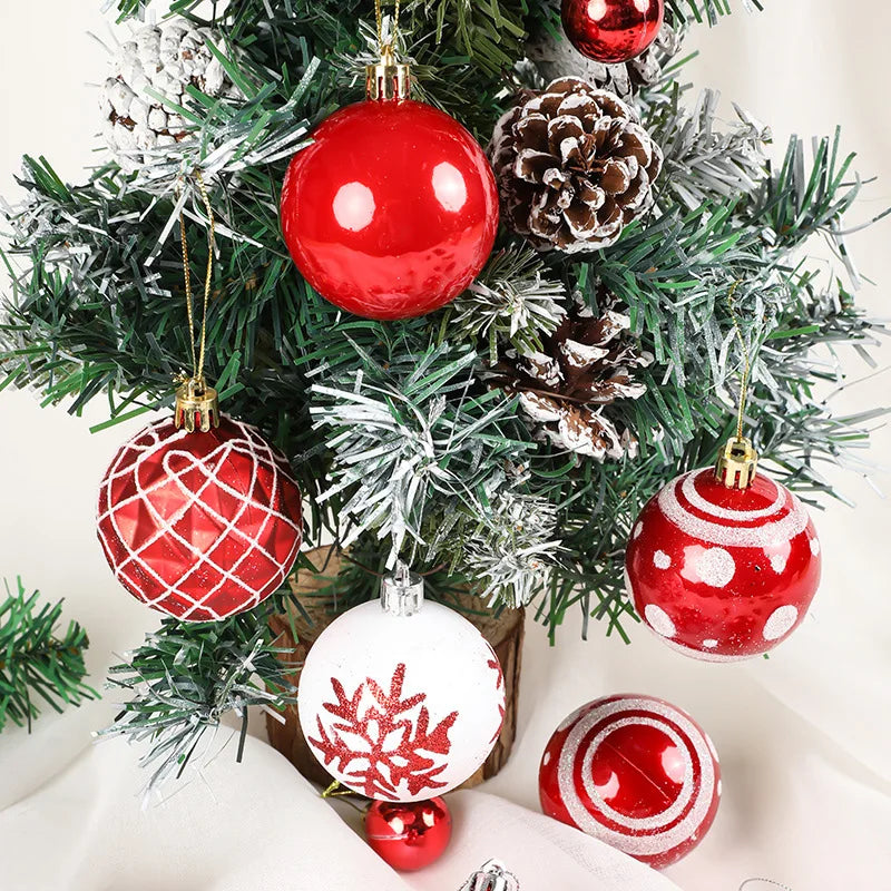 Colorful Christmas Tree Ball Ornaments – 40/42/44 Pack Electroplating Pendants