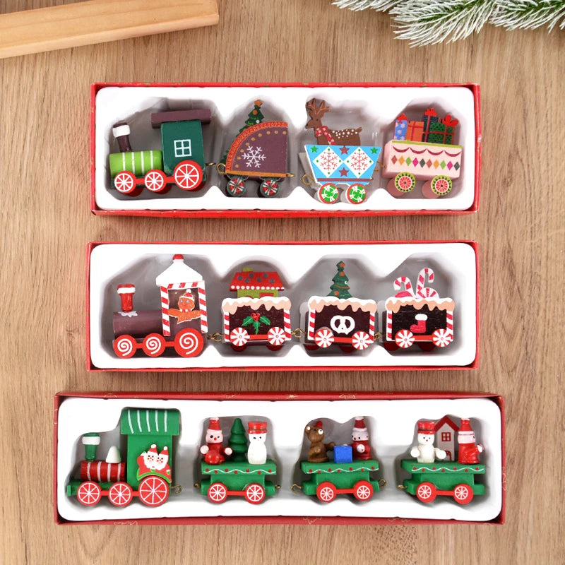 Christmas Wooden Train - Merry Christmas Tree Ornament