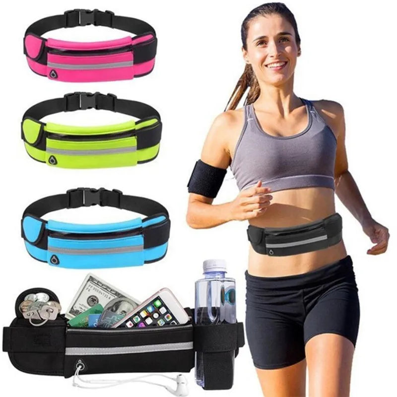 Waterproof Running Waist Bag with Bottle Holder