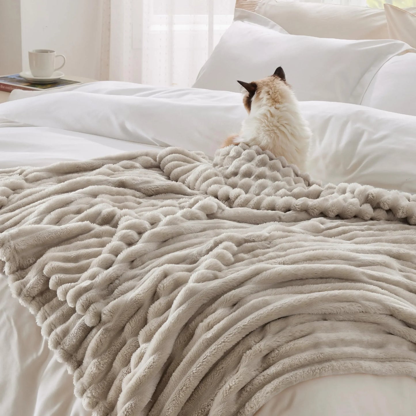 Artificial Rabbit Plush Bed Blanket