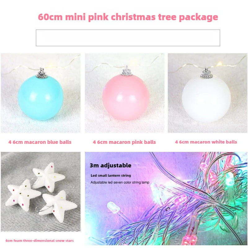 Pink Mini Christmas Tree - 60cm Tabletop Ornament