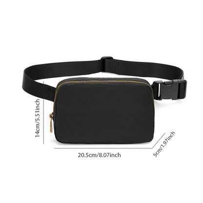 Waist Bag - Zipper Fanny Pack, Crossbody Shoulder Bag for Travel