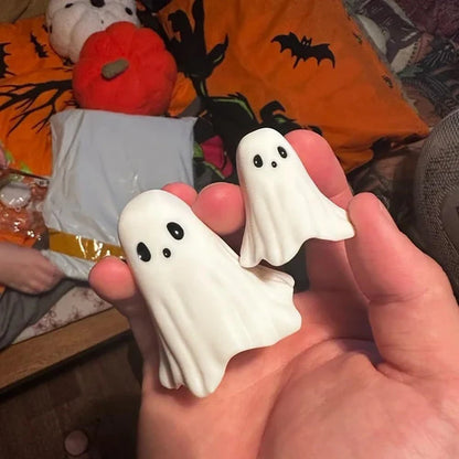 Cute Ghost Statue with Middle Finger