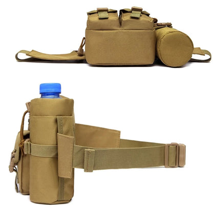 New Tactical Waist Pack | Nylon Hiking Water Bottle & Phone Bag