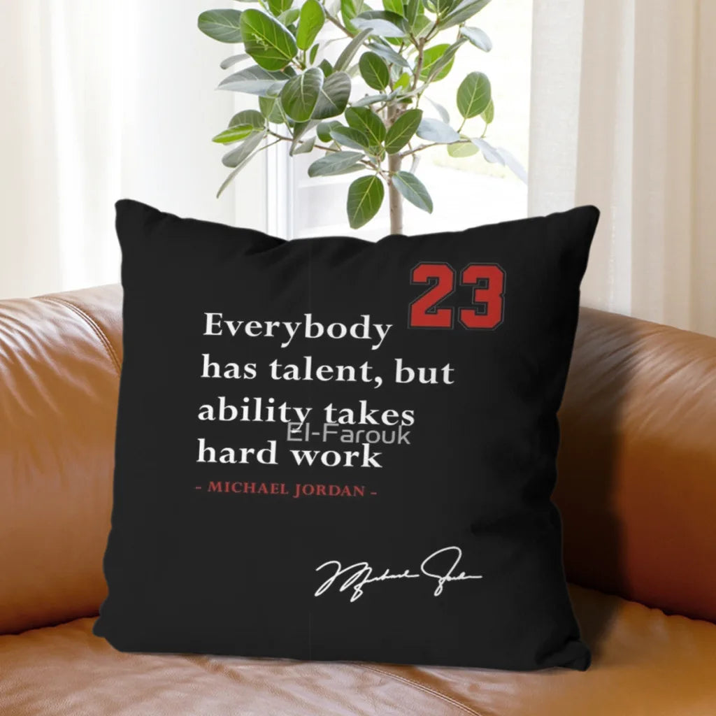 Michael Jordan Quote Pillow Cushion Case | 45x45cm Dakimakura Cover & Decorative Sleeping Pillow