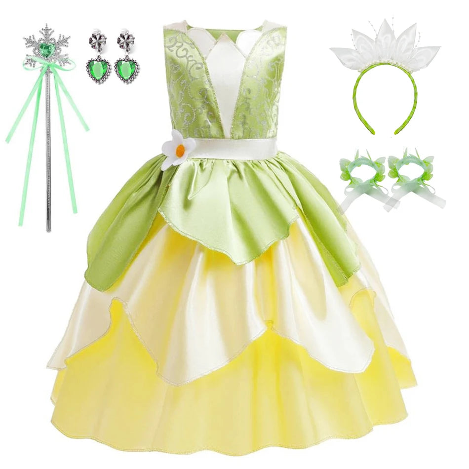 Tiana Costume for Girls | Princess Dress-Up