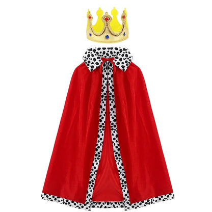 Adult & Kids King Prince Cape Costume