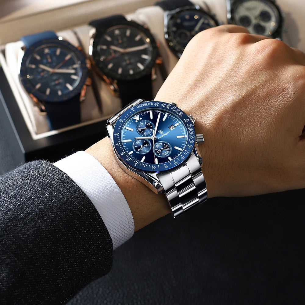 POEDAGAR Luxury Men’s Watch – Chronograph