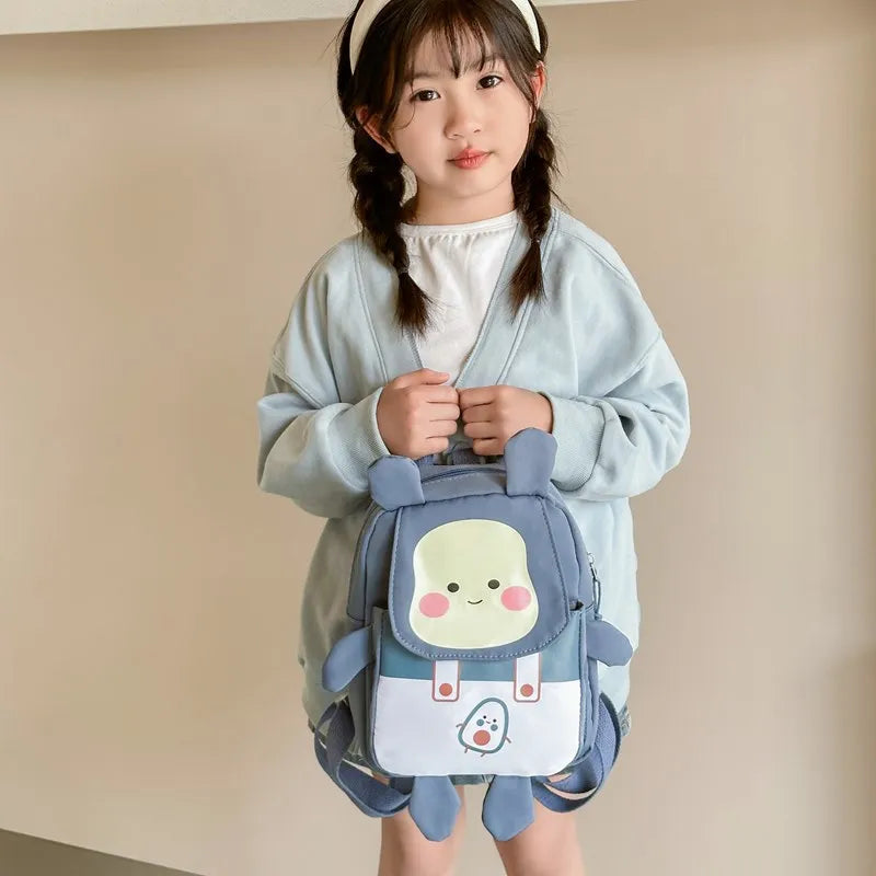 Cute Avocado Kids Backpack – Cartoon Handbag for Girls & Boys, Kindergarten & Travel