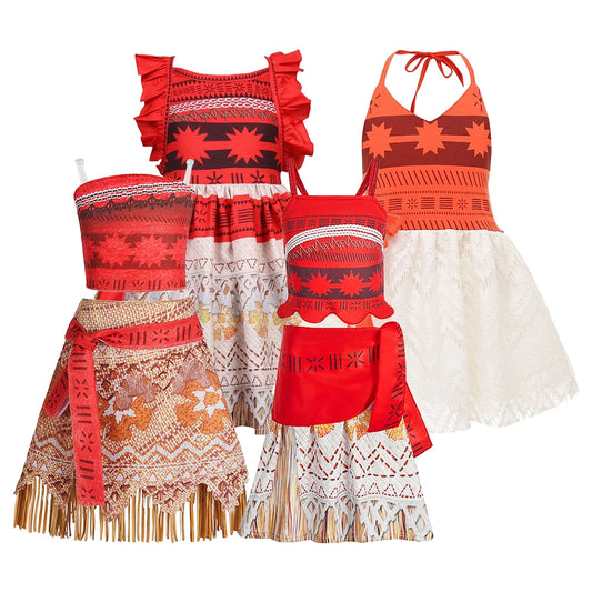 Children's Moana Tribal Style Costume - Princess Halloween Dress