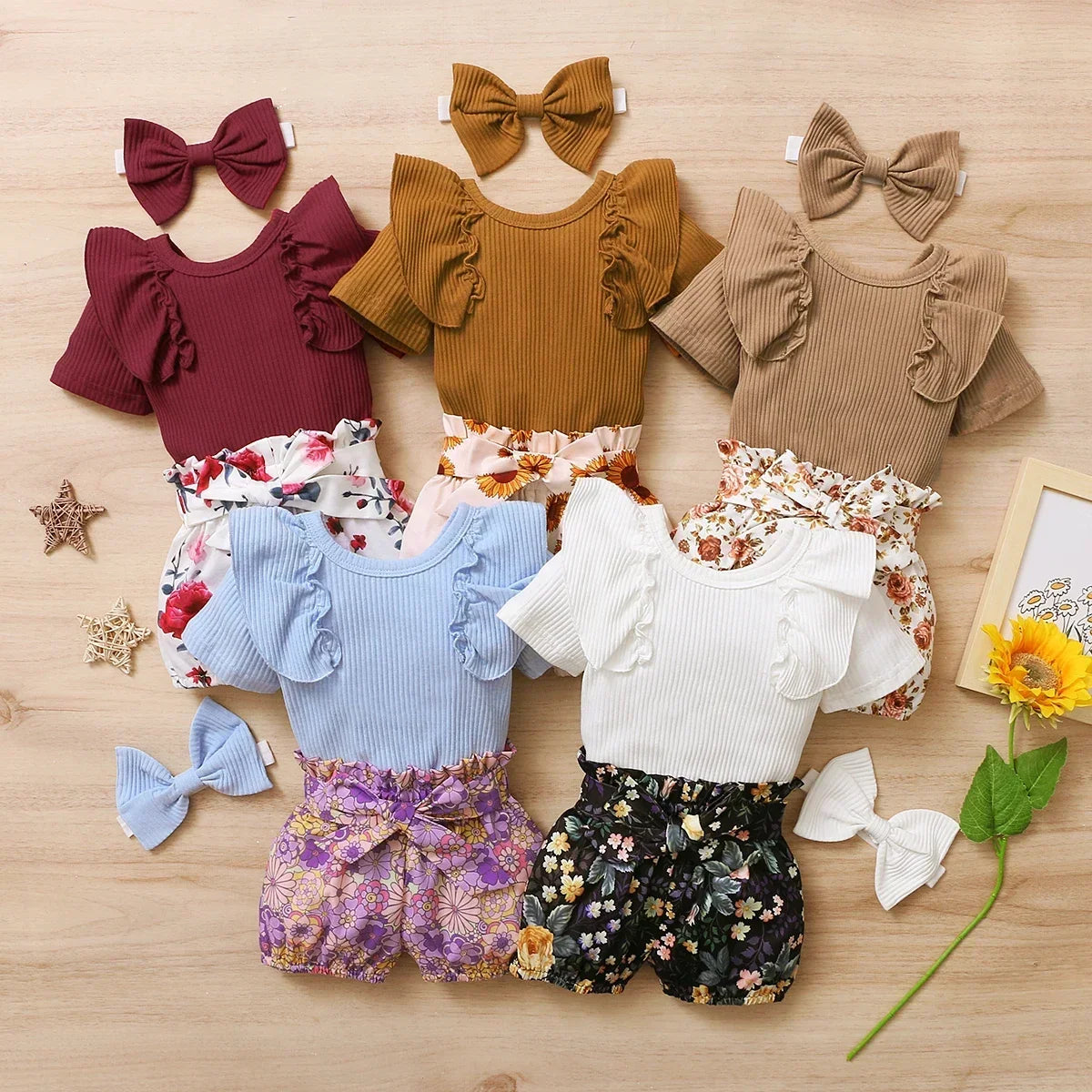 3-Piece Baby Girl Clothes Set - Newborn & Toddler Outfits