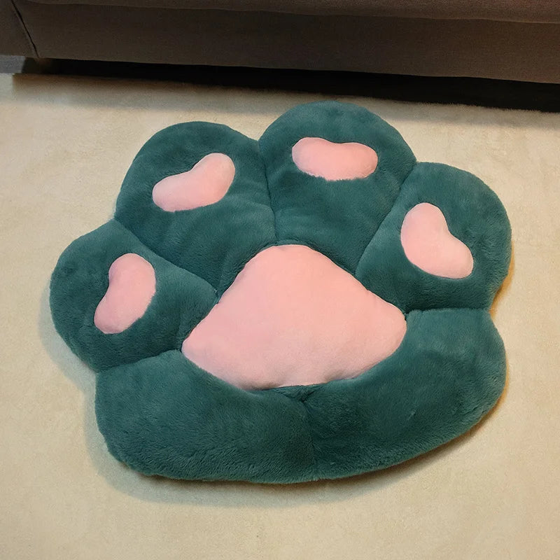 Plush Bear Paw Mat –Foot Pillow & Heart Plush Cushion