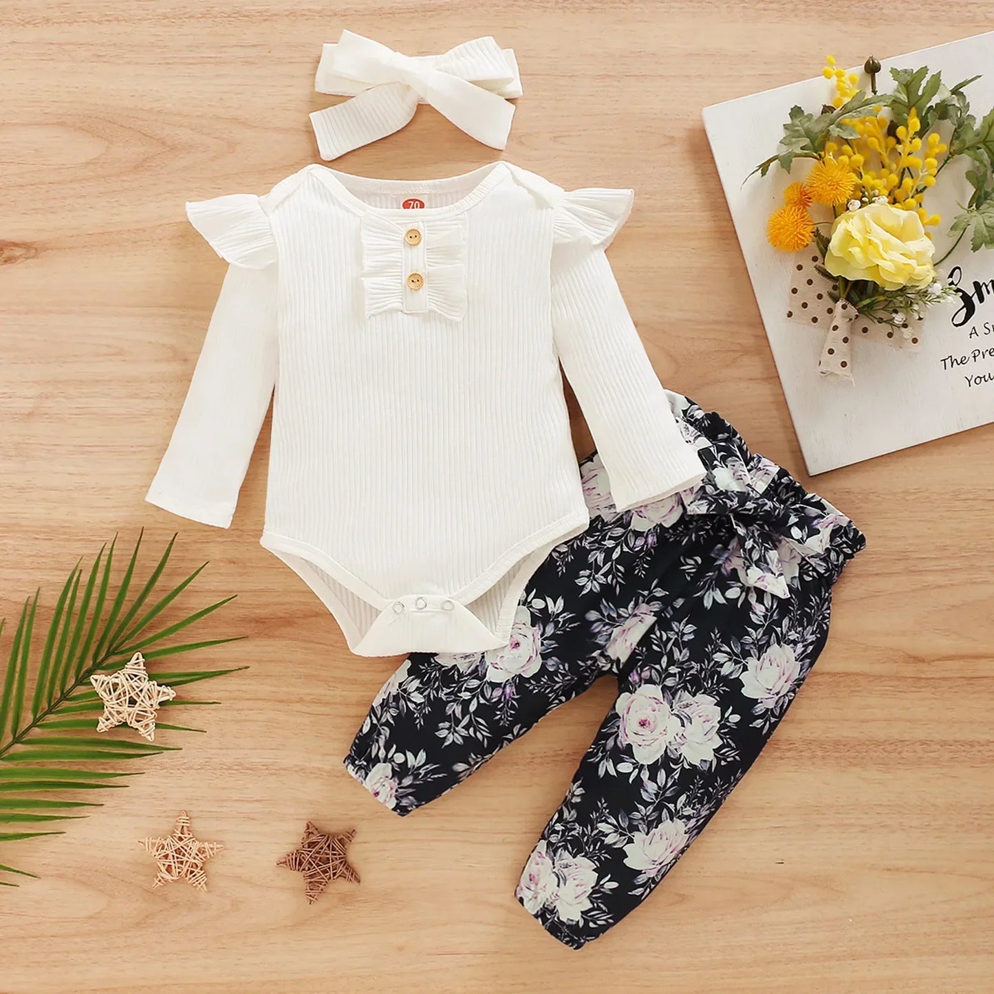 3-Piece Baby Girl Clothes Set - Newborn & Toddler Outfits