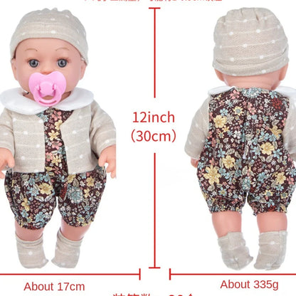 12-Inch Soft Reborn Baby Doll – Simulation Gift for Kids