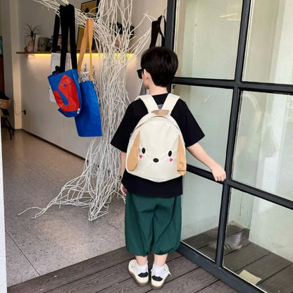 Cute Cartoon Dog Canvas Bag for Kids – Stylish Backpack for Boys & Girls