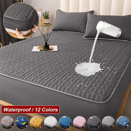 Waterproof Thicken Mattress Pad Protector – Durable Skin-Friendly Bed Cover