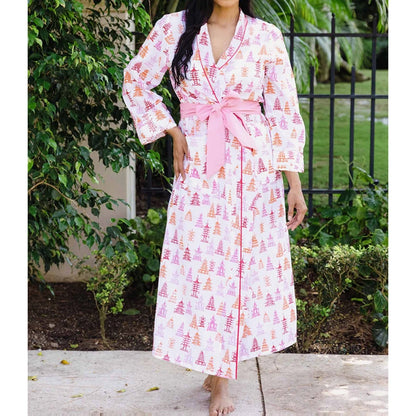 Luxury Women's Floral Christmas Robe