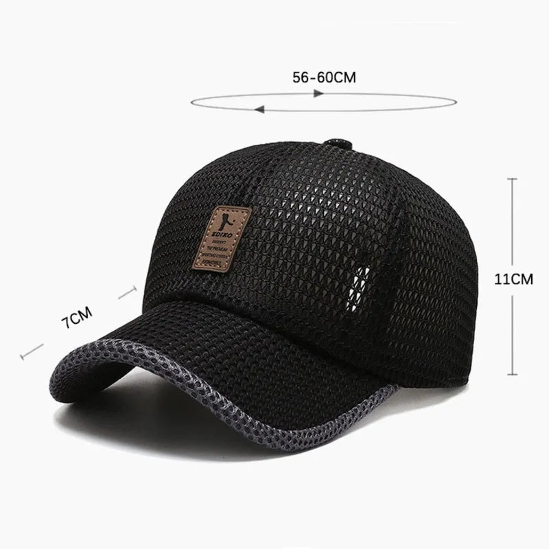 Summer Mesh Baseball Cap – Adjustable Quick-Dry Sports Hat for Men & Women