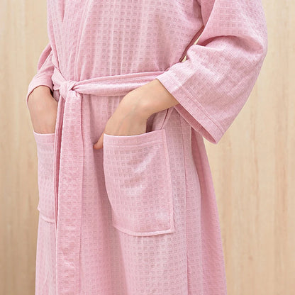 Waffle Transparent Bathrobe for Men & Women