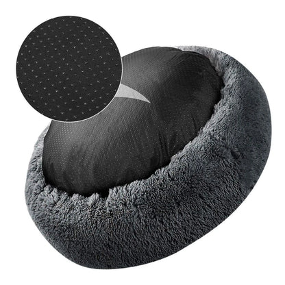 Donut Dog Bed | Large Round Plush Basket for Dogs