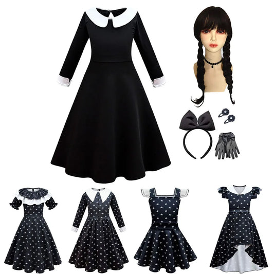 Girl Wednesday Addams Costume Dress