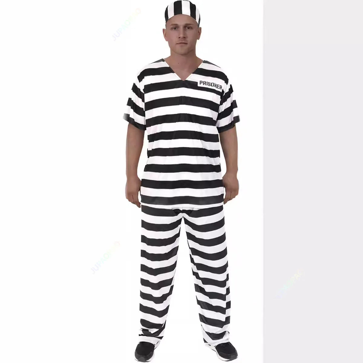 Adult Inmate Costume | Orange Prisoner Jumpsuit for Halloween