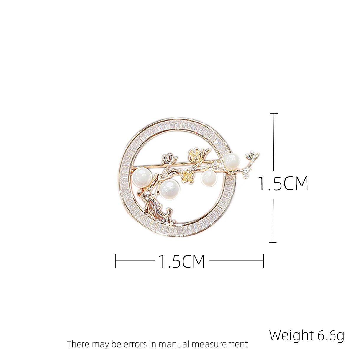 Luxury Zircon Plum Blossom Brooch for Women