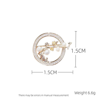 Luxury Zircon Plum Blossom Brooch for Women