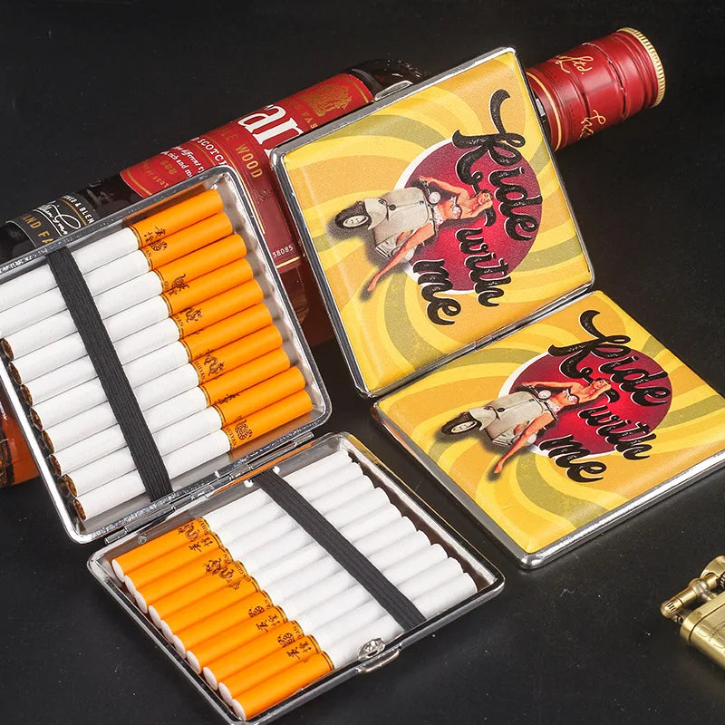 Fashionable Leather Cigarette Case - 20 Pack Holder