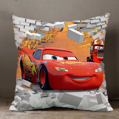 Disney Cartoon Pillowcase – Lightning McQueen Cushion Cover for Car & Sofa