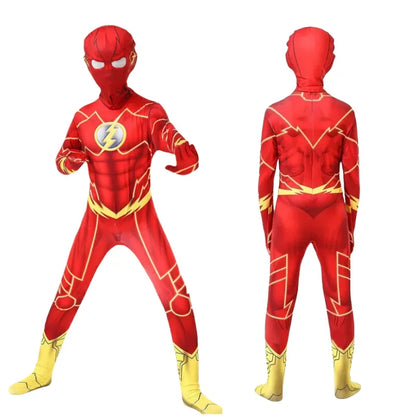 Boys Flash Cosplay Costume with Mask for Carnival Party