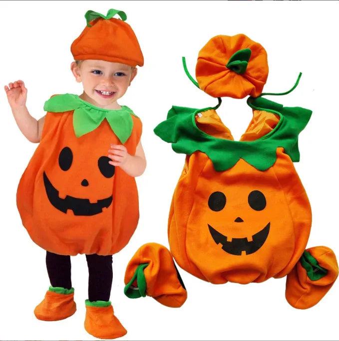 Infant Halloween Pumpkin Costume with Hat