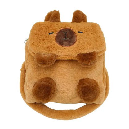 Cute Cartoon Capybara Plush Backpack