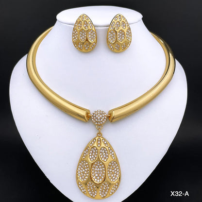 New Necklace and Earrings Set – Unique Dubai Fashion Jewelry Set