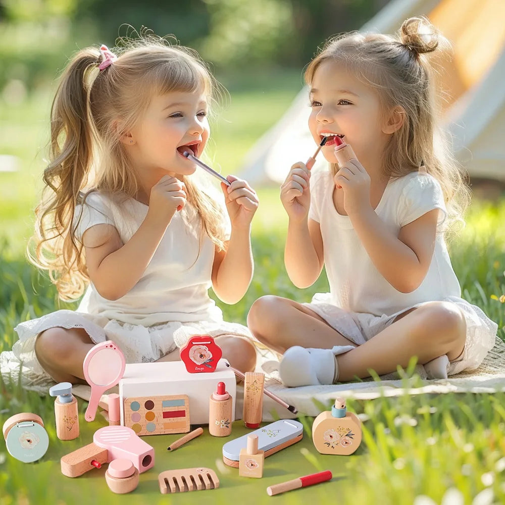 Wooden Pretend Play Makeup Set for Girls