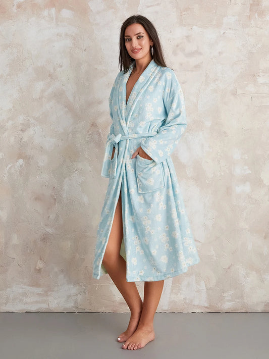 Warm Flannel Robe for Women