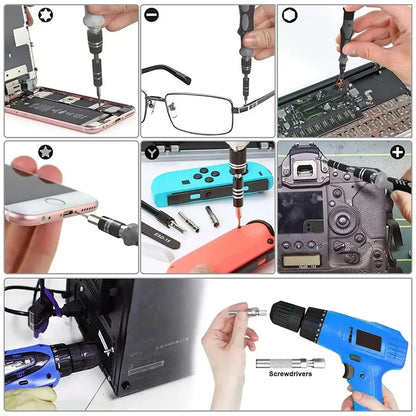 115-in-1 Precision Screwdriver Set – Multifunctional Repair Tool with 98 Magnetic Pieces