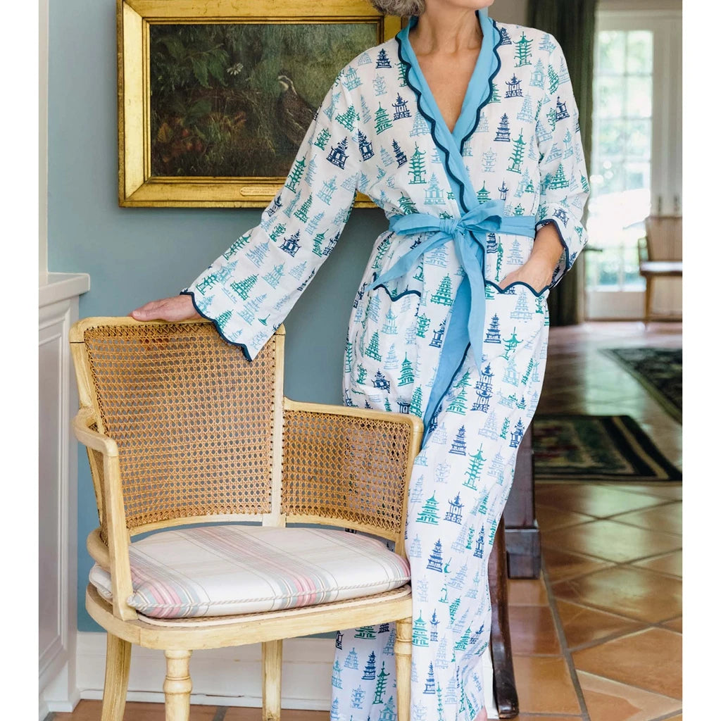 Luxury Women's Floral Christmas Robe