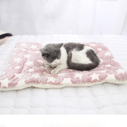 Soft Flannel Pet Blanket - Warm, Thick Cushion for Dogs & Cats