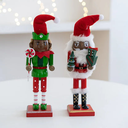 Wooden Nutcracker Elf Christmas Ornament