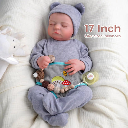 17-Inch Realistic Reborn Baby Doll - Lifelike Newborn Toy