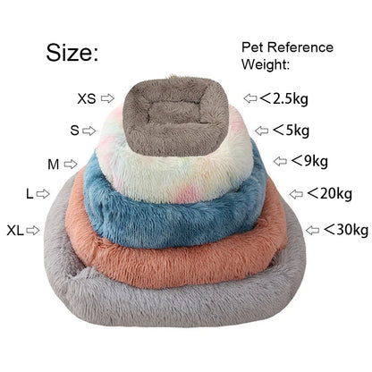 Washable Plush Dog Bed - Soft, Warm Cushion for Winter