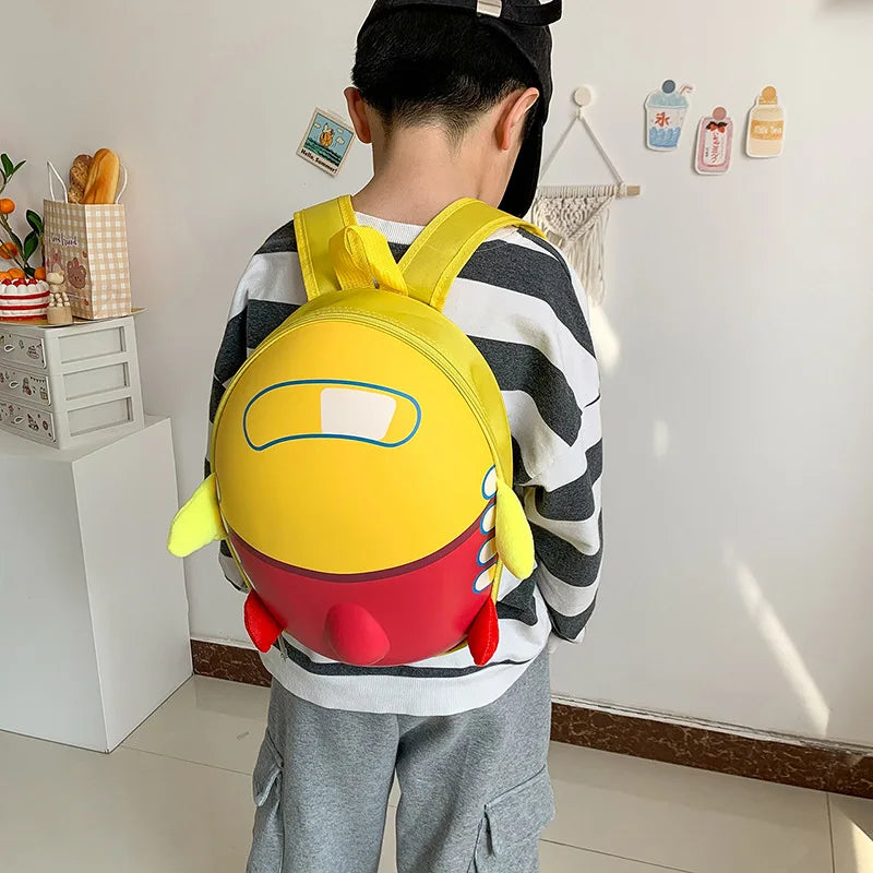 3D Airplane School Bag for Kids | Cute Cartoon Nursery Backpack